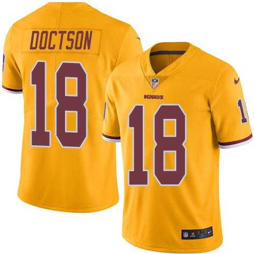 Nike Men & Women & Youth Redskins 18 Josh Doctson Gold Color Rush Limited Jersey